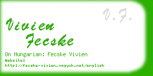 vivien fecske business card